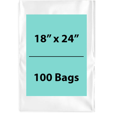 Clear Poly Bags Flat 1.5 Mil Size: 18 inch (width) X 24 inch(Height)